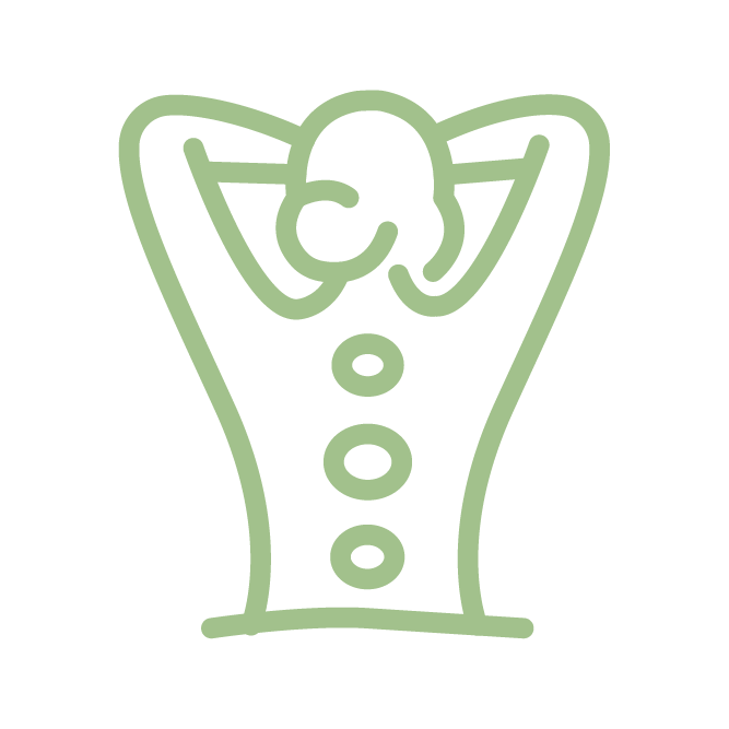 Icône verte sans fond qui illustre la médecine traditionnelle chinoise